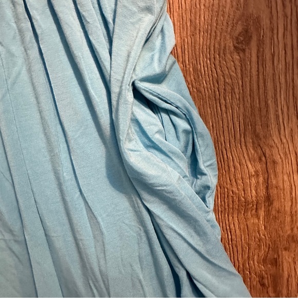 Women’s Maternity High Low Midi Turquoise Blue Dress in Size Large - Picture 6 of 10